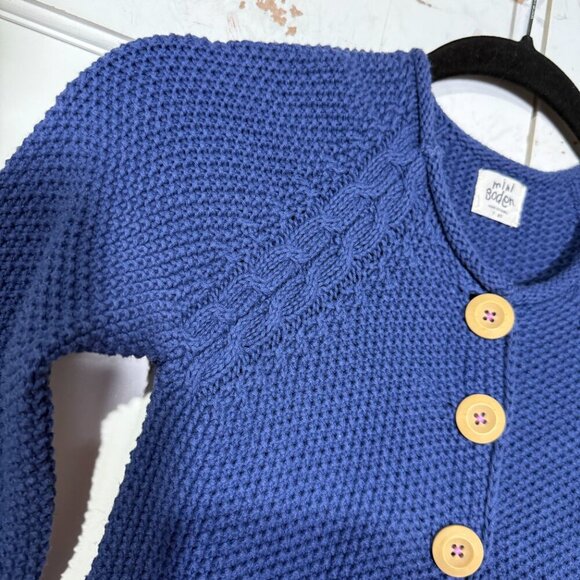 Mini Boden Cardigan Periwinkle Royal Blue Size 7-8Y Knit Buttons - Picture 8 of 10